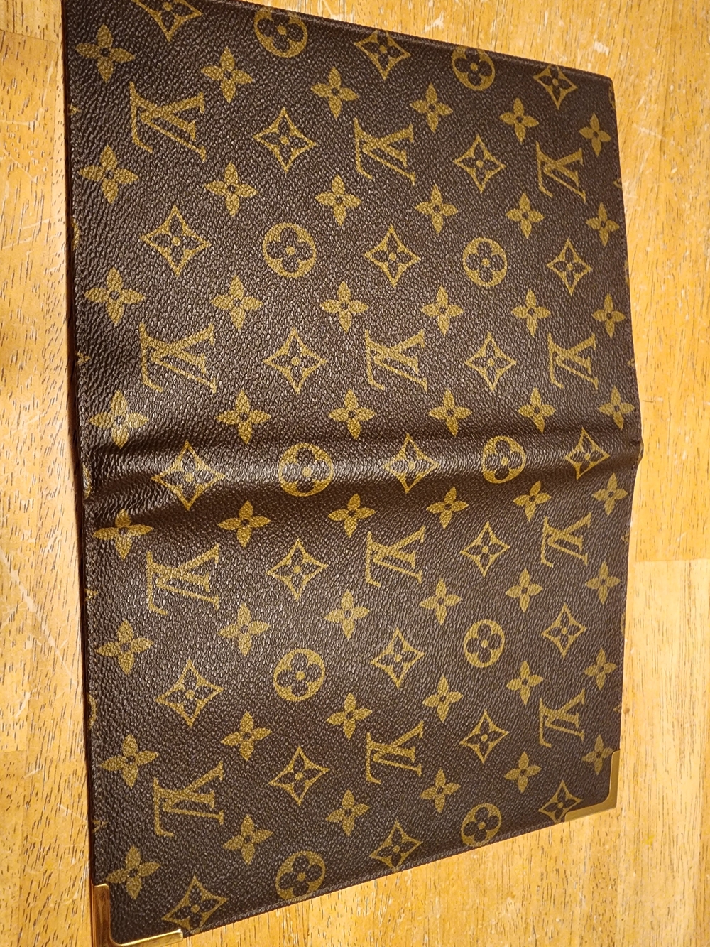 Louis Vuitton Monogram Canvas Notebook Cover in Brown and Gold - Picture 14 of 16